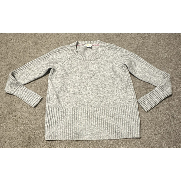 Boden Small Sweater Wool Cashmere Blend Crewneck Knit Ribbed Melange Gray Winter - Picture 1 of 8